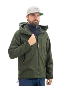 Herren Lodenjacke *Hotzenplotz* | Robuste Outdoorjacke aus 100% Loden | Wilder Wein (gr&uuml;n) | L | 792g