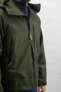 Herren Lodenjacke *Hotzenplotz* | Robuste Outdoorjacke aus 100% Loden | Wilder Wein (gr&uuml;n) | L | 792g