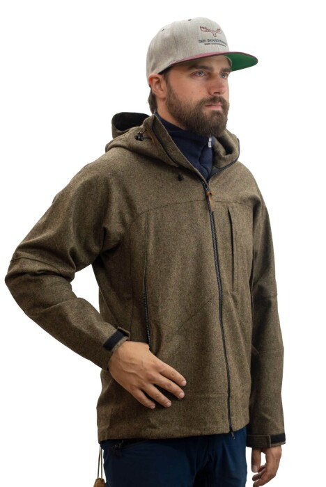 Herren Lodenjacke *Hotzenplotz* | Robuste Outdoorjacke aus 100% Loden | Dunkelbronze braun | M | 770g